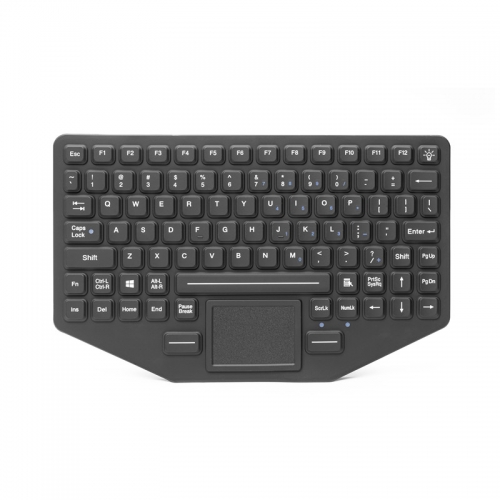 89 Keys IP66 Dynamic Sealed and Ruggedized Silicone Rubber Keyboard with Tough Touchpad