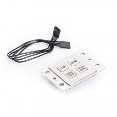 4-Key Metal Keypad for In-Car Broadcasting Devices, with a Matrix Interface.