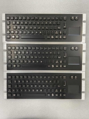 Custom Compact Embedded Black keyboards Industrial Full metal keyboard with touchpad