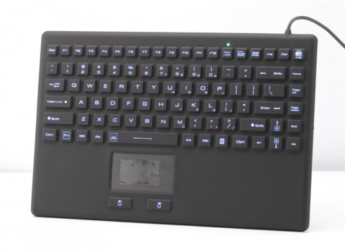 IP68 Waterproof Silicone keyboard With Touchpad, Backlight Optional