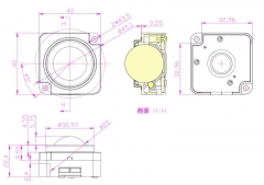 Módulo Trackball de resina de 25mm con USB o PS2, dispositivo señalador de entrada Industrial de datos de posicionamiento confiable de alta resolución