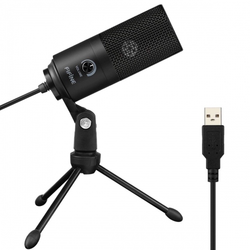 FIFINE USB Mikrofon PC Kondensator mit Ständer für Aufnahme und Streaming - K669