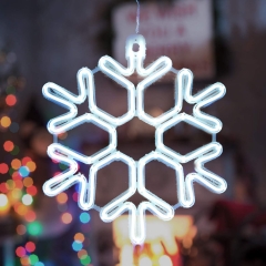 SALCAR Schneeflocke Neonlicht, 40 cm Schnee LED Schild Dekorative Lichtschlauch Leuchte für Weihnachten, Leuchtreklame, Drinnen und Draußen