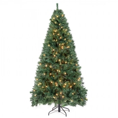 Künstlicher Weihnachtsbaum mit Beleuchtung LED, Christbaum Tannenbaum Künstlich mit Beleuchtung, Weihnachtsdekoration Draußen Haus