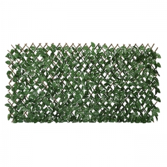 Sekey Ausziehbarer Weidenzaun mit Blättern aus Kunststoff