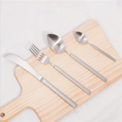 Custom Stainless Steel Wedding Silver Cutlery Set 4 Piece