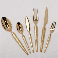 Elegant Mirror Shiny Gold Silver Finish Stainless Steel Cutlery Set