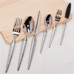 Elegant Mirror Shiny Gold Silver Finish Stainless Steel Cutlery Set