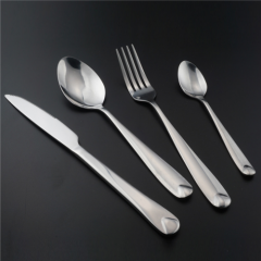 Stainless Steel Matte Silver Cutlery Flatware Set Wholesale