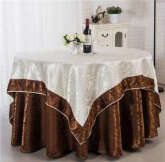 Wholesale Luxury Wedding And Hotel Double Round Table Cloth