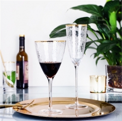 Wedding Party Drink Champagne Gold Rim White Wine Glass
