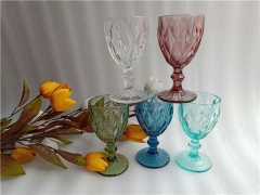 Cup Colored Etched Wholesale Embossed Vintage Goblet Pressed