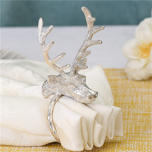 Gold Silver Metal Napkin Ring For Christmas Decorative