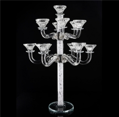 Tall Hurricanes Wedding Table Floral Crystal Candelabra