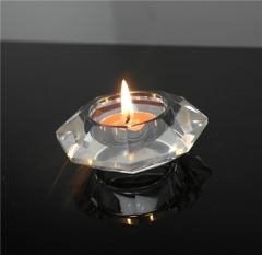 Clear Christmas Decorative Tea Light Crystal Candle Holder