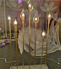 Wholesale Set Pillar Wedding Metal Gold Candle Holder
