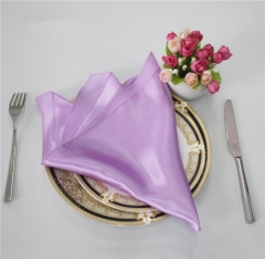 Purple Colored Table Napkins For Wedding Dinner