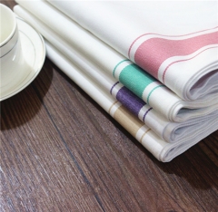 Fancy Polyester Plain Dyed White Blush Pink Table Napkins