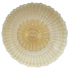 Glass Rim White Under Decorative Round Flat Charger Plate Wedding Gold