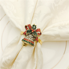 Custom Santa Bells Rhinestone Napkin Rings China Wholesale