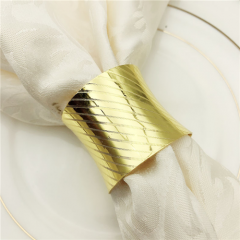 Gold Napkin Rings Wedding Tabletop Decoration Round