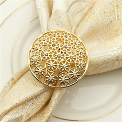 Custom Metallic Gold Napkin Rings On Wholesale