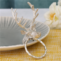 Gold Silver Metal Napkin Ring For Christmas Decorative