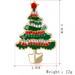 Wholesale Enamel Christmas Tree Shaped Napkin Ring Holder