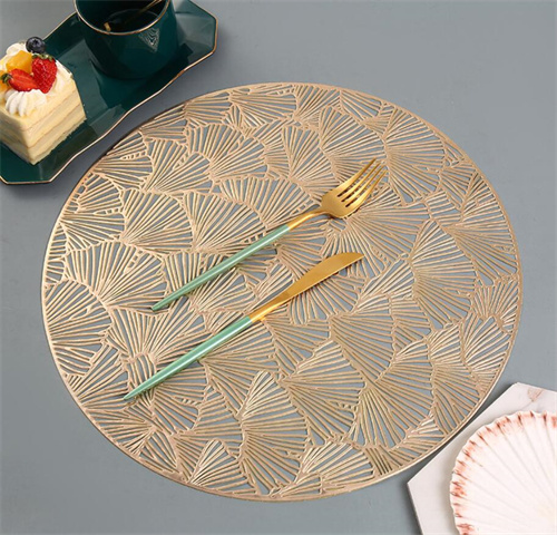 Round Table Place Mats with Rose Design