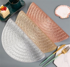 Rose Gold Silver Colored Place mat for Table Decoration