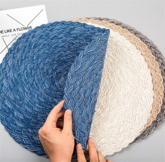 Round Colored Rattan Place Mat For Event Decoration