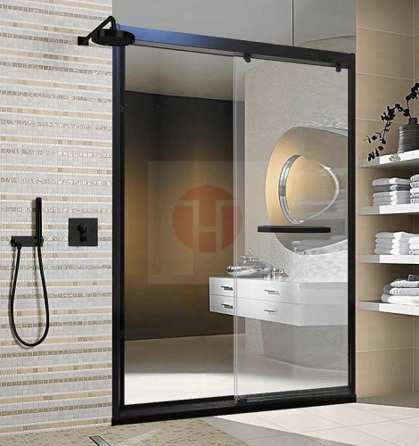 Double Glass Sliding Door （Black)