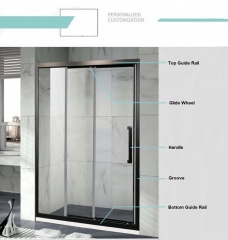 Triple Glass Sliding Door （Silver）