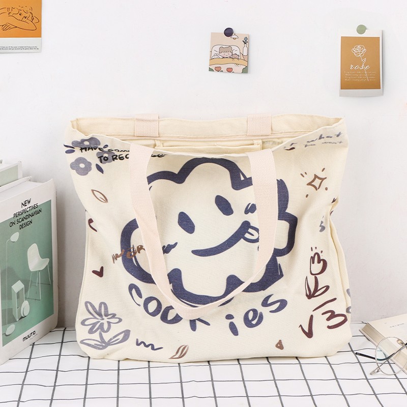 Large cotton promotional tote bag