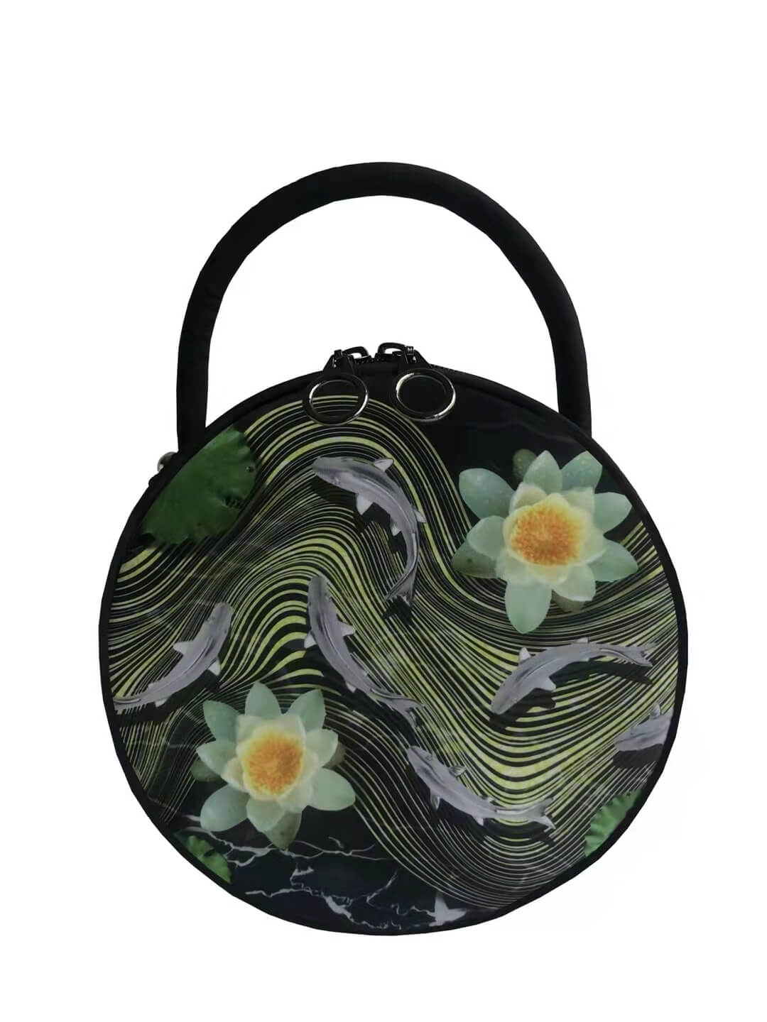 Round makeup handbag with customized logo