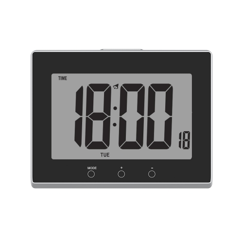 Large Screen Atomic Clock with 2 USB Charging Ports