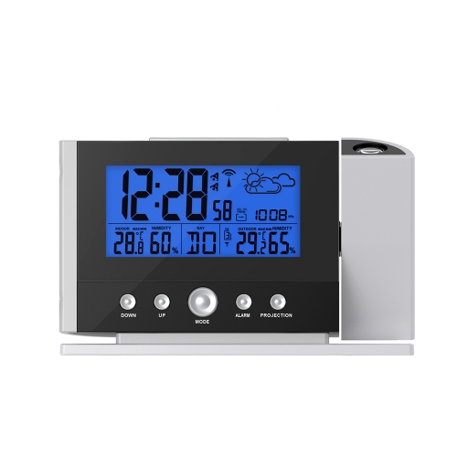 RC wireless projection clock with weather forecast