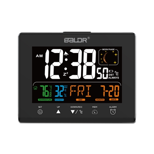 Temperature and humidity radio clock