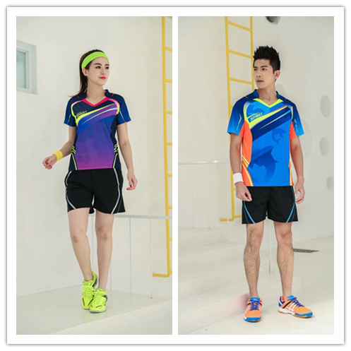 Couple's china high quality badminton polo shirt