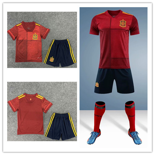 Custom whosale Spain home football clothes