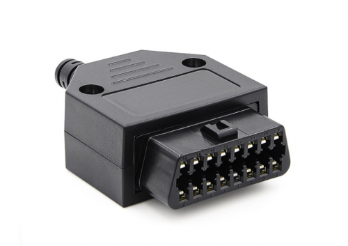 Assembled OBD2 Female Connector With Enclosure And Cable Strain Relief 16pin J1962f Female Plug
