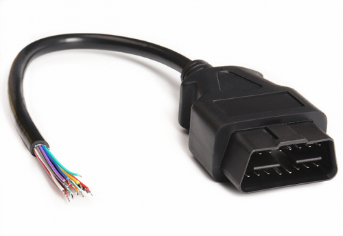 OBD2 OBDii 24v J1962m Male to Open Cable 1ft/30cm