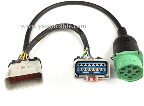 RP1226 Male to Female to J1939 Extension Splitter Y Cable for ELD Device