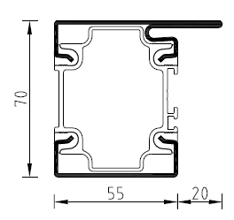 7055 thermally broken profile system