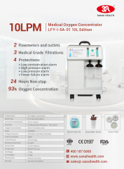10LPM Oxygen Concentrator, Two Outlets (LFY-I-5A-01)