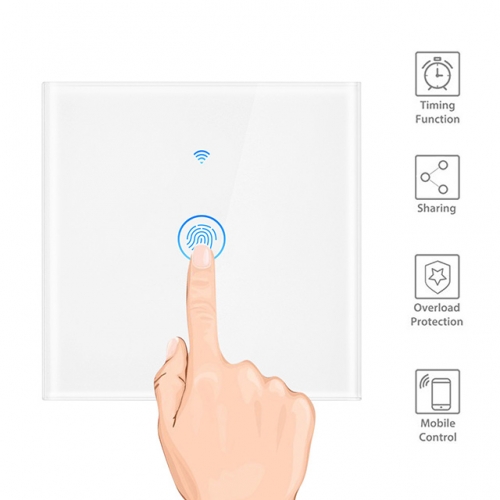 1/2/3 Gang Smart Wifi Wall Switch Compatible with Amazon Alexa / Google Home for UK EU Mobile App Voice Control
