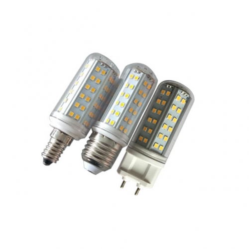 8W AC85-265 G12 / E14 / E27 SMD2835 Ampoule LED Corn Light Lamp Retrofits avec couvercle Dimmable