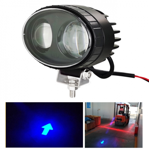 8W Blue/Red LED Forklift Arrow Safety Spot Light Pedestrian Warning light IP67