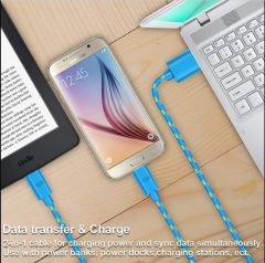 Nylon Braided Micro USB Cable 1m/2m/3m Data Sync USB Charger Cable For SAM HTC Huawei Xiaomi Tablet Android USB Phone Cables