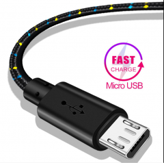 Nylon Braided Micro USB Cable 1m/2m/3m Data Sync USB Charger Cable For SAM HTC Huawei Xiaomi Tablet Android USB Phone Cables